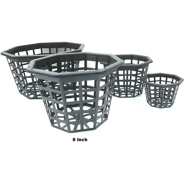 Plastic Quantity of 4 10 Inch Octagon Orchid Basket 